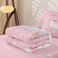 thumbnail image 5 of Manfei Pink Bowknot Zipper Twin Comforter Sets with Fitted Sheet and 2 Pillowcases,3D Cartoon Volleyball Pattern Zipper Bedding Set,Pink Reversible,4 Pieces, 5 of 7
