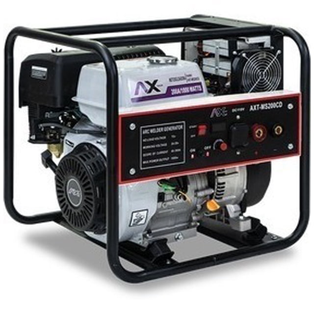 Motosoldadora Gasolina Ax Tech 160A, 110V/60Hz, 13Hp, 1,000W, Corriente Directa