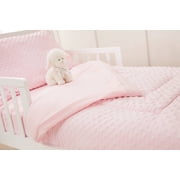 American Baby Company Heavenly Soft Minky Dot Chenille Toddler Bedding Set, Pink, 4 Piece, for Boys and Girls