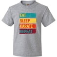 thumbnail image 3 of Inktastic Eat Sleep Karate Repeat Youth T-Shirt, 3 of 5