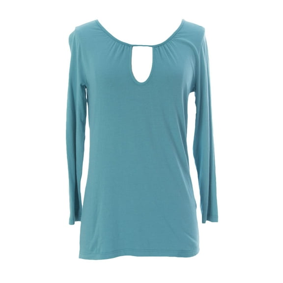 VELVET by Graham & Spencer Women's Minnie Keyhole Blouse Small Seabreeze