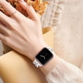 thumbnail image 4 of VeveXiao Floral Engraved Band Compatible with Apple Watch Band 40mm 41mm 38mm 42mm 44mm 45mm 49mm, Designer Soft Silicone Cute sakura Strap for iWatch Series SE Ultra 9 8 7 6 5 4 3 2 1, 4 of 7