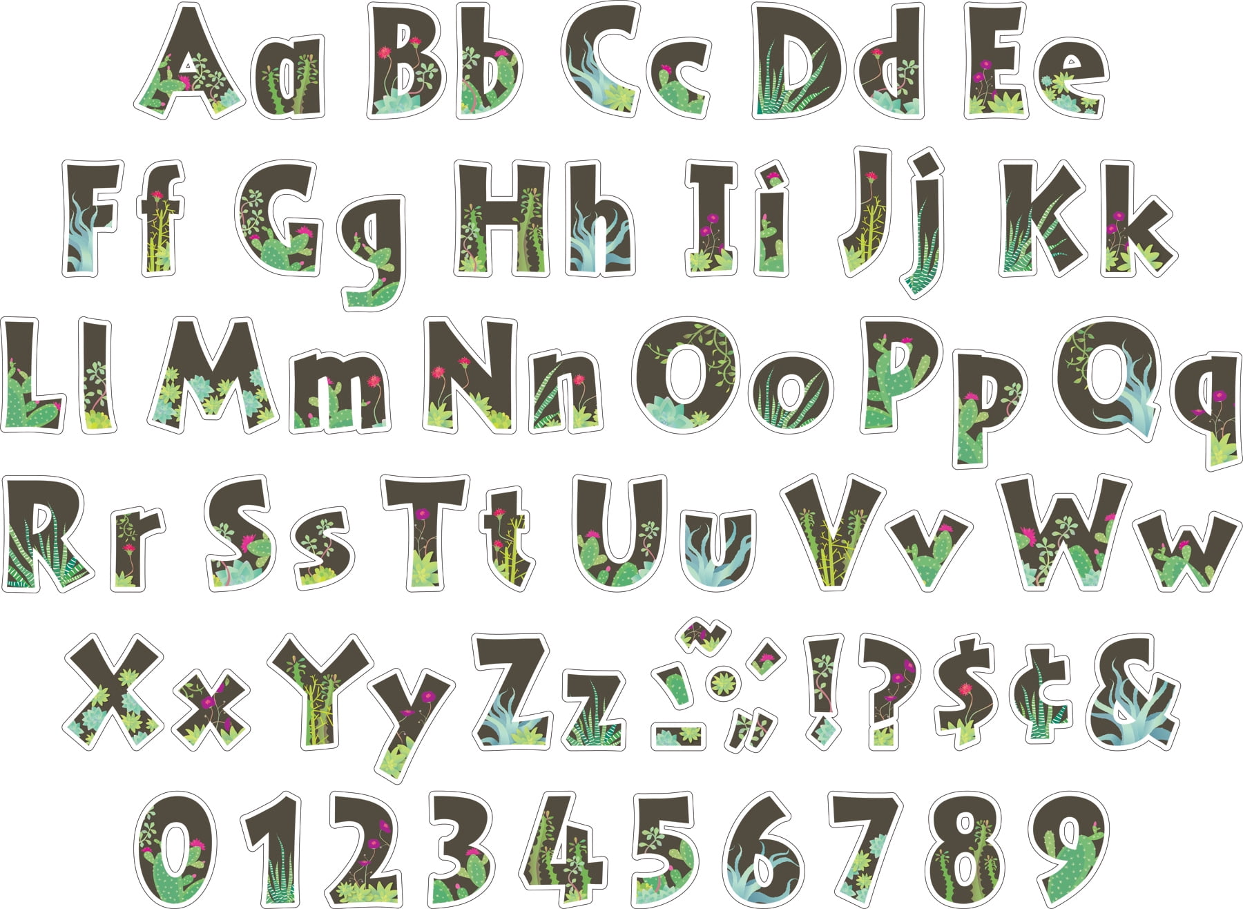 Barker Creek Prickles 4" Letter Pop-outs - 510 Characters