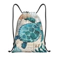 thumbnail image 1 of Saiise Watercolor Sea Turtle Pattern Sports Drawstring Backpack - String Swim Gym Bag with Wet Proof Pocket for Women&Men-Small, 1 of 6