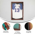 thumbnail image 4 of BizChair 24x36 Jersey Display Case with Solid Pine Wood Frame, UV Treated Acrylic Window, Velvet Backing Board, and Anti-Theft Lock in Mahogany, 4 of 13