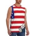 thumbnail image 2 of Balery American Astronaut Runs Forward Camisetas sin mangas para hombre, absorbe la humedad y protege contra el mal olor.-3X-Large, 2 of 7