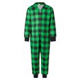 thumbnail image 2 of AceBaby Christmas Family Matching Pajamas Green Plaid Jumpsuit Sleepwear Holiday Loungewear, 2 of 10