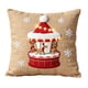 thumbnail image 2 of Funda de cojín decorativa navideña para sofá, sillón o cama | Decoración navideña de invierno para el hogar | Funda de almohada navideña con copos de nieve, 2 of 6