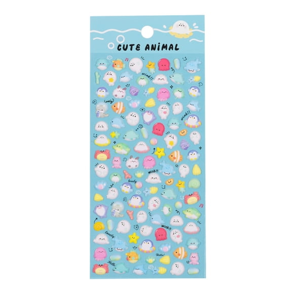 Sylvtty 3D Puffy Stickers Cute Bunny Cat Animal Stickers for Kids Waterproof Foam Stickers for Crafts Journals And Phones