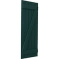 thumbnail image 3 of Ekena Millwork 17 1/2"W x 38"H Americraft Five Board (2 Batten) Exterior Real Wood Joined Board-n-Batten Shutters w/ Z-Bar (Per Pair), Thermal Green, 3 of 10