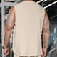 thumbnail image 3 of pstuiky Camisetas sin mangas para hombre, Cárdigan informal de moda para hombre, liso, cuello redondo, sin mangas, con botones Chaleco para hombre m, 3 of 5