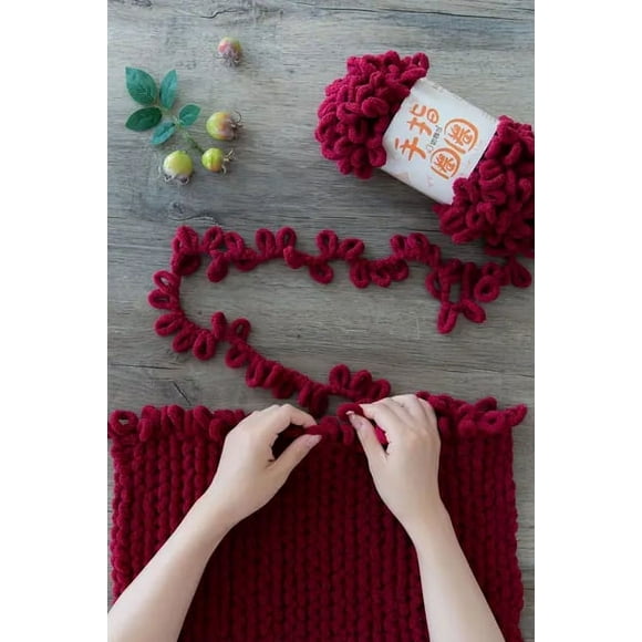 5 Pcs=500g Boucle pour Doigts Gonflée Fil Chenille Géant Épais Crochet Tricot à la Main Corde Douce Polyester Couverture Sans Aiguille Crochet Livraison Gratuite