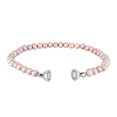 thumbnail image 4 of Sophisticated String of Pink Pearls and Sterling Silver Magnetic Clasp Bracelet, 4 of 5