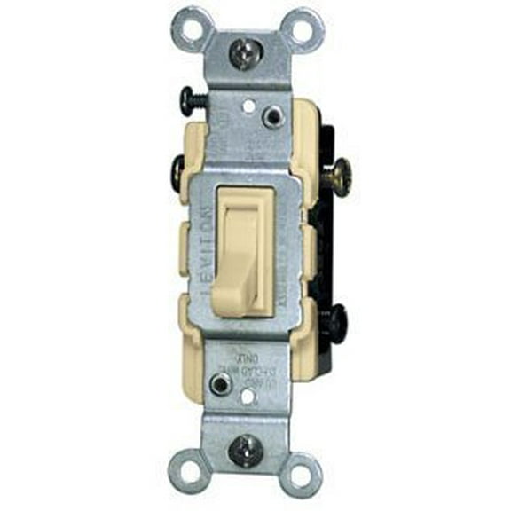 Leviton C21-1453-2I Ivory Residential Grade 3-Way AC Quiet Switches Toggle