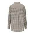 thumbnail image 4 of WFJCJPAF 2024 New Product Clearance！ Blouses for Women Plus Size Clearance,Fashion Women's Casual Pocket Long-sleeved Button Printed T-shirt Top Blouse Cardigan - Brown XXL, 4 of 5