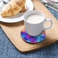 thumbnail image 5 of Rainbow Triangle Drinks Coasters, Non-Scratch Cork Base Round Cups Mats for for Wooden Coffee Table, Cool Housewarming Gift for Home Decor, 5 of 7