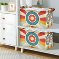 thumbnail image 2 of Yayeee Foldable Storage Basket for Shelves with Handles Set of 2 Waterproof Cloth Bins, Colorful Circles, 2 of 7