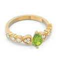 thumbnail image 3 of 1.25 Carat Wonderful Natural Diamond Peridot Gemstone Anniversary Ring for Women Solid 18K Yellow Gold Size 8 by Diamond-Capitals, 3 of 8