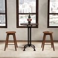 thumbnail image 4 of Gymax Set of 4 Swivel Round Bar Stools Counter Height Dining Chairs w/ Rubber Wood Legs, 4 of 9