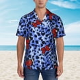 thumbnail image 4 of Balery Abstract Colorful Butterflies Print Men's Hawaiian Shirts Short Sleeve Beach Shirt Relaxed Fit Vacation Button Down Shirts-Medium, 4 of 9