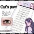 thumbnail image 2 of Colle sous Cils Forme Patte de Chat Cils Inférieurs Transparents Terrier Noglue Cils Simples Brins de Colle Tuft Faux Cils, 2 of 6
