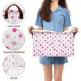 thumbnail image 5 of Yayeee Foldable Storage Basket for Shelves Waterproof Cloth Bins with Handles, Purple Polka Dots, 5 of 7