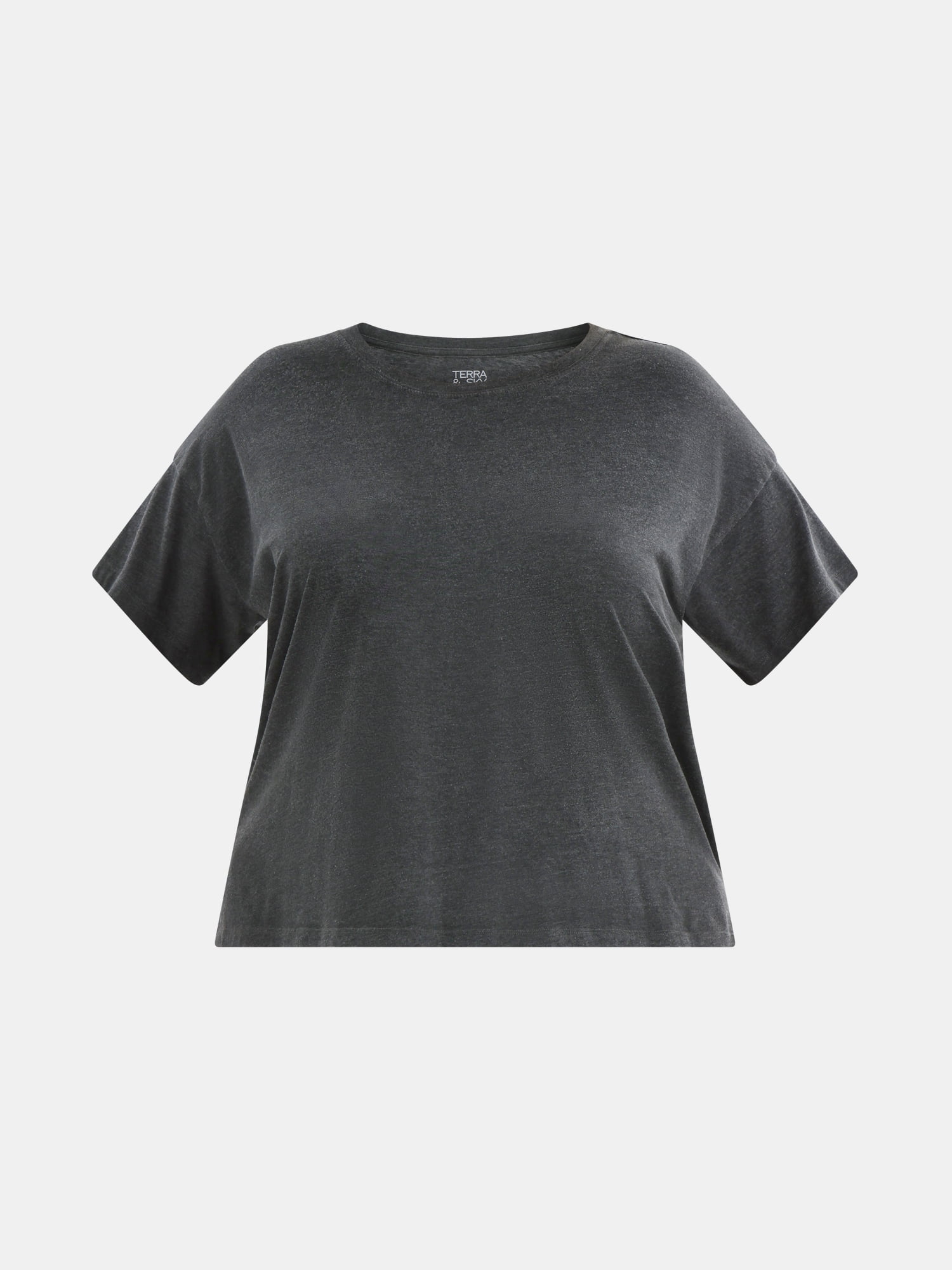 Terra & Sky Women's Plus Short Sleeve Boxy Tee, Sizes 0X-5X