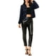 thumbnail image 2 of Chaqueta bomber de mujer INSPIRE CHIC con lentejuelas, cierre de cremallera y bolsillos ocultos, color azul marino, 2 of 7