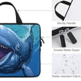 thumbnail image 3 of AWERP Laughing Blue Whale Diving Fabric Laptop Handle Bag Computer Protect Case Laptop Sleeve Carrying Bag 13inch, 3 of 5