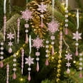 thumbnail image 4 of 18pcs Christmas Tree Decoration Crystal Ornaments, Hanging Acrylic Snowflake Icicle Drop Clear Christmas Ornaments for Xmas Tree Decor Holiday Winter New Year Party Supplies-pink, 4 of 9