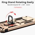 thumbnail image 5 of Estuche GANGXUN para Xiaomi Redmi Note 9 Pro, soporte giratorio 360°, estilo mecánico y magnético, 5 of 5
