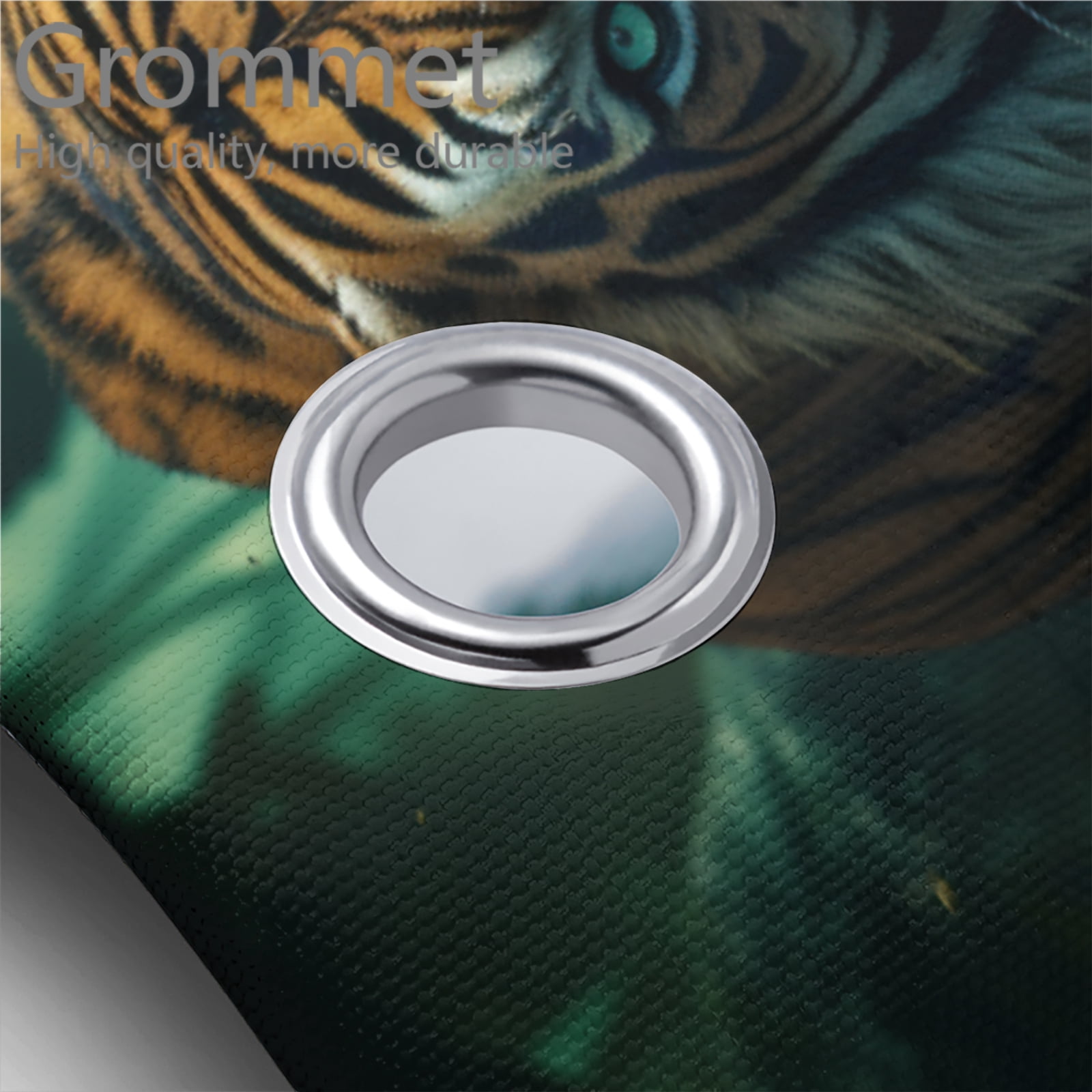 Tiger Shower Curtain Sets with Non-Slip Rug Wild Jungle Animal Forest Nature Woodland Scenery Bathroom Decor Set with Accessories, Waterproof Shower Curtain for Bathtub Decor, 72x72 Inch