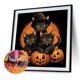 thumbnail image 5 of Pintura De Diamante 5D DIY Taladro Redondo Completo Kit De Gato De Calabaza De Halloween 40x40cm Negro, 5 of 9