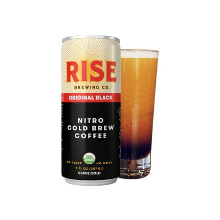 (12 Cans) Rise Original Black Nitro Cold Brew (Best Nitro Cold Brew)
