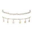 thumbnail image 1 of Minnieouse 2 Pieces Anklets Star Flexible Aesthetic Adjustable Hanging Handmade Pendent Bracelets Jewelry for Women Beach Party Type1 NO1, 1 of 6