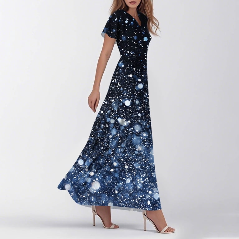 TQWQT Easter Dresses for Women Short Sleeve Floral Flowy Maxi Dress V-neck Casual Church Dresses Plus Size Wedding Guestes Dress Blue L - Walmart.com TQWQT Easter Dresses for Women Short Sleeve Floral Flowy Maxi Dress V-neck Casual Church Dresses Plus Size Wedding Guestes Dress Blue L - Walmart.com