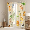 thumbnail image 3 of Homewish Cartoon Giraffe Zebra Black Out Curtains,Zoo Animal Lions Curtains Pack of 2 (42x63 Each),Wild Tiger Deer Crocodile Bedroom Curtains For Boys Kids,Breathable Home Decor, 3 of 6