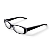 Contour Womens FM13034 Rectangular Prescription Eyeglasses with Case, Black