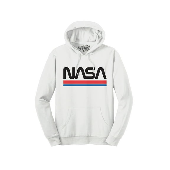 Tee Luv Men's NASA Worm Logo Hoodie (S)