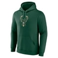 thumbnail image 2 of Men's Fanatics  Hunter Green Milwaukee Bucks Primary Logo Pullover Hoodie, 2 of 3