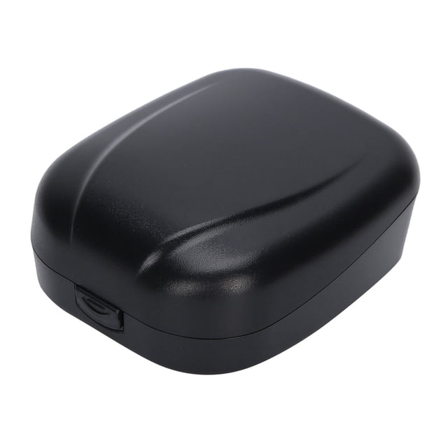 Estuche para audífonos portátil, resistente al agua y a las caídas, caja de almacenamiento para audífonos portátil, color negro