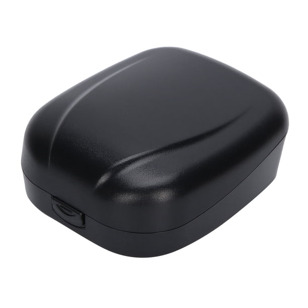 Estuche para audífonos portátil, resistente al agua y a las caídas, caja de almacenamiento para audífonos portátil, color negro