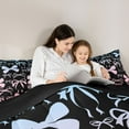 thumbnail image 5 of Homewish Cartoon Ribbon Bow Knot Full Size Comforter Sets 3-Piece for Kids Children,Dreamy Princess Bow Bedding Comforter Set,Abstract Gradient Ombre Lightweight Bedding Sets, 5 of 8