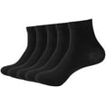 thumbnail image 2 of Calcetines de mujer Calcetines de bambú Calcetín informal de un cuarto Transpirable Calcetín resistente a los olores 5 pares (Negro) Xemadio CJWUS-3356, 2 of 7