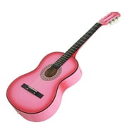 ZenStyle 38 Beginners Acoustic Guitar with Case, Strap, Tuner and Pick for Starter, Pink