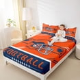 thumbnail image 4 of jejeloiu Rugby Ball Games Queen Sheet Sets,Orange Sport Helmet Bed Set For Football Gamer 4-Piece, 4 of 7