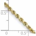 thumbnail image 2 of 10K Yellow Gold 2.25mm Semi-Solid D/C Rope Chain (16 X 2.25) Made In Peru 10dh016-16, 2 of 5