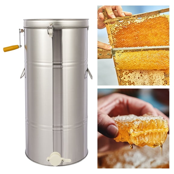 2 Frame 70*35cm Manual Honey Extractor Beekeeping Honeycomb Drum Stainless Steel
