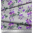 thumbnail image 2 of Soimoi Poly Georgette Fabric Leaves & Floral Artistic Print Sewing Fabric Yard 52 Inch Wide, 2 of 3