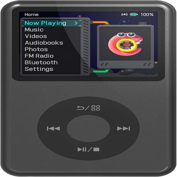 Mp3 Player with Bluetooth Y1 Video Digital Music Player HiFi Mini Portable Kids Audiobook Mp3 2025 Nice Gift Choice Theme Upgrade Black